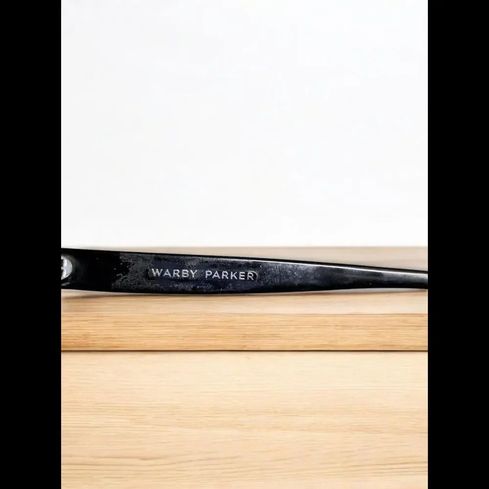 Warby Parker Eyeglasses Frame Winston 100 Black Mens Womens 49[]19 140 #4803 - Picture 4 of 5